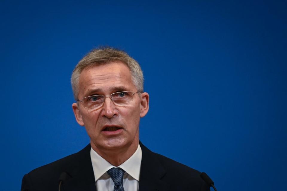 Nato secretary general Jens Stoltenberg said Russia’s ambitions extend beyond Ukraine (Daniel Leal/PA) (PA Wire)