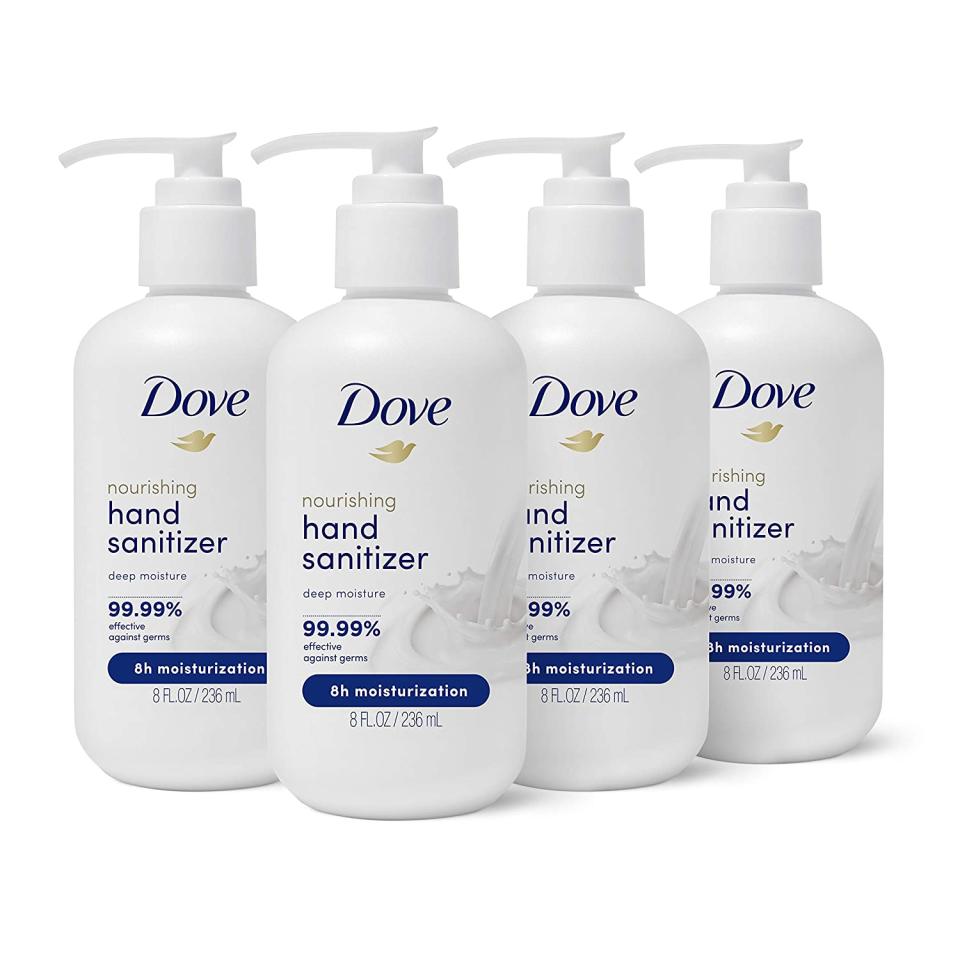 Dove Nourishing Deep Moisture Hand Sanitizer, 4-pack; hand sanitizers