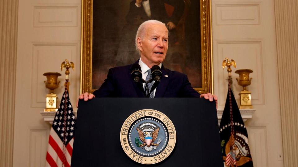 PHOTO: President Joe Biden announces a proposed ceasefire between Israel and Hamas in Gaza while delivering remarks at the White House in Washington, DC, May 31, 2024. (Chip Somodevilla/Getty Images)