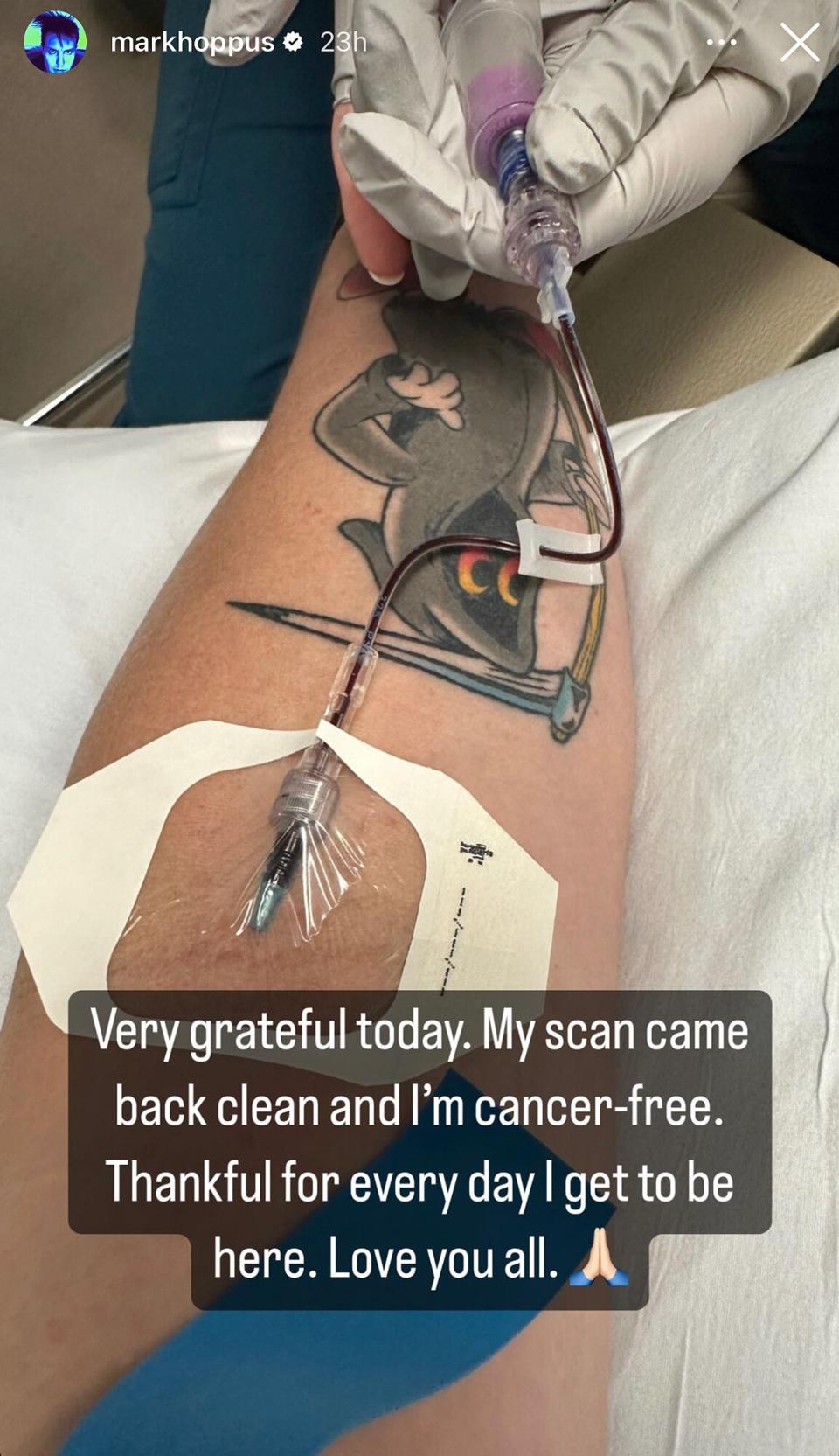 Blink-182's Mark Hoppus 'Very Grateful' After Latest Cancer Scan 'Came Back Clean'