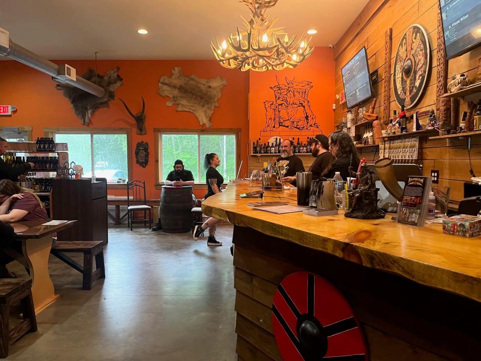 The taproom of Brimming Horn Meadery,  which searves medieval-inspired meads, metheglins, fruit wines and hard teas in Milton, DE. Picutred here May 13, 2023.