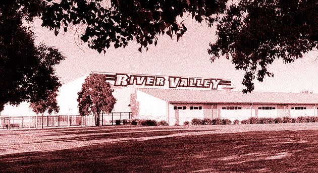 The Yuba City Unified School District has launched an investigation into a racist video made by football players at River Valley High School in Yuba City, California. (Photo: Illustration: HuffPost; Photo: River Valley High School)