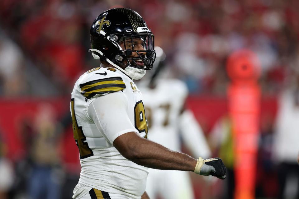 Defensive end Cameron Jordan was visibly upset after the Saints blew a 16-3 fourth-quarter lead against the Buccaneers on Monday night.