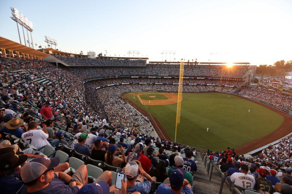 A baseball stadium