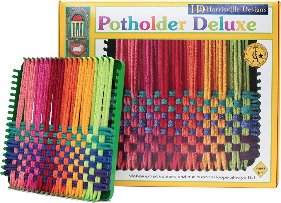 It seems like every generation makes these loom pot holders and for good reason. Projects are easy to clean, will keep little ones busy and create a useful craft that looks good in any color. It’s best for kids ages six and up.Promising review: 