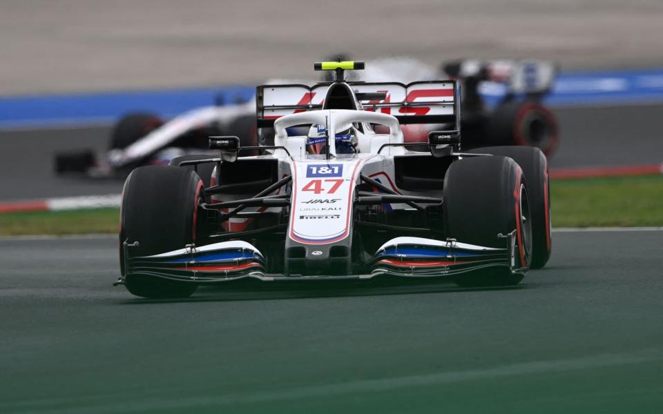 Haas' German driver Mick Schumacher drives during the qualifying session at the Intercity Istanbul Park in Istanbul on October 9, 2021, ahead of the Formula One Grand Prix of Turkey - AFP