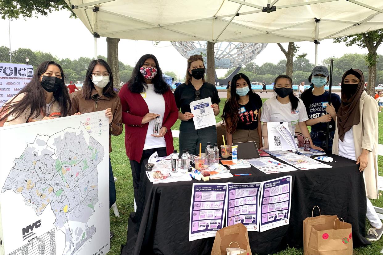 The grassroots group MinKwon and other organizations with the APA Voice coalition are putting on a week of get-out-the-vote initiatives in New York City’s Asian enclaves. (MinKwon Center for Community Action / APA)