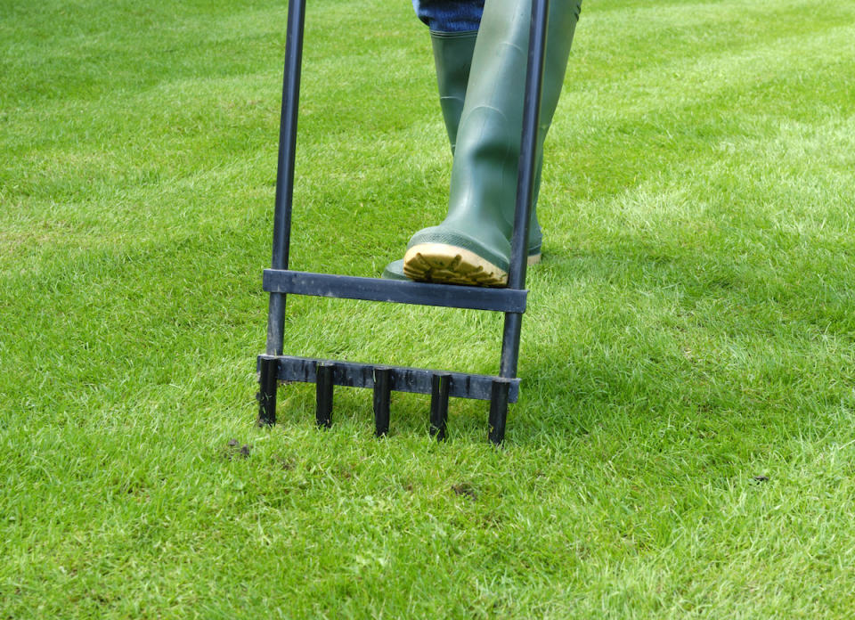 <body> <p>Thinning grass and <a rel="nofollow noopener" href=" http://www.bobvila.com/slideshow/keep-don-t-kill-9-weeds-to-welcome-48926?#.V5k8J5MrKRs?bv=yahoo" target="_blank" data-ylk="slk:weed-infested lawns;elm:context_link;itc:0;sec:content-canvas" class="link ">weed-infested lawns</a> can indicate soil compaction. Compacted soil prevents air and nutrients from getting to the roots of the turf grass, which causes it to die back. To evaluate your soil's compaction problem, push a screwdriver or pencil into the turf. This will be very difficult to do if you have compacted soil. If you notice a problem, know that it's time to aerate your lawn. You can do the job with a lawn aerator, available for rent or purchase at most home centers.</p> <p><strong>Related: <a rel="nofollow noopener" href=" http://www.bobvila.com/slideshow/7-remedies-to-rescue-a-dying-lawn-48982?#.V5k08JMrKRs?bv=yahoo" target="_blank" data-ylk="slk:7 Remedies to Rescue a Dying Lawn;elm:context_link;itc:0;sec:content-canvas" class="link ">7 Remedies to Rescue a Dying Lawn</a> </strong> </p> </body>