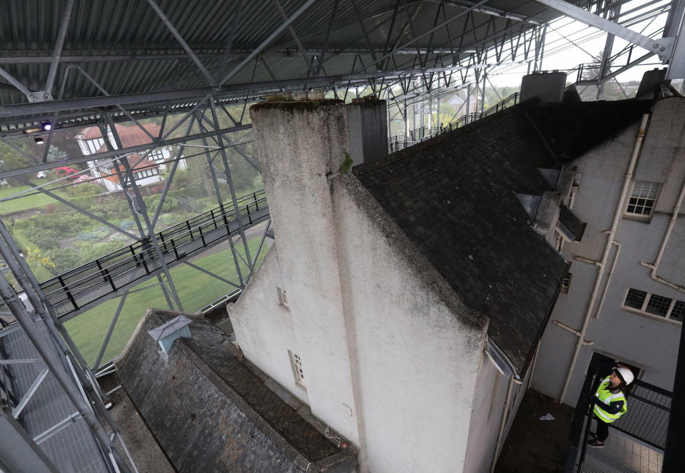 The house is cased in a giant box (Picture: PA)