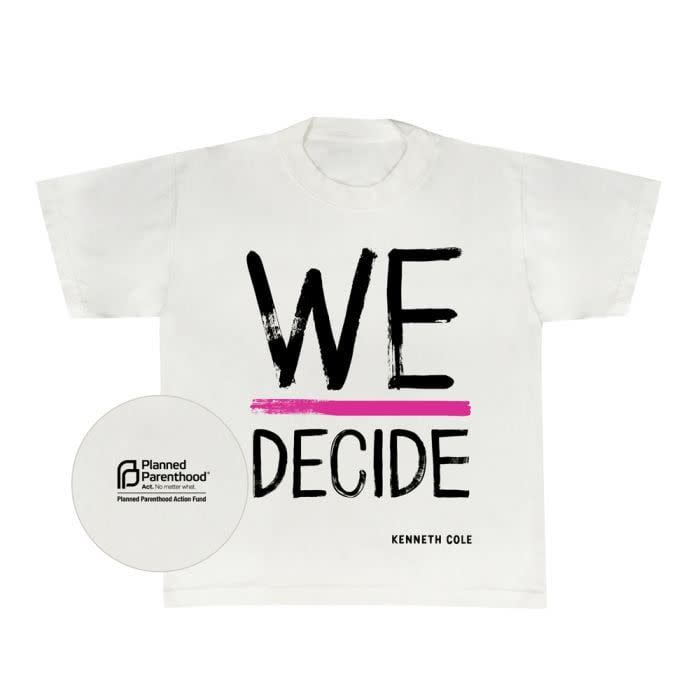 <p><a href="https://marketplace.plannedparenthood.org/actionboutique/kenneth-cole-boxy-t-shirt.html" rel="nofollow noopener" target="_blank" data-ylk="slk:Shop Now;elm:context_link;itc:0;sec:content-canvas" class="link rapid-noclick-resp">Shop Now</a></p><p>We Decide Boxy T-shirt</p><p>plannedparenthood.org</p><p>$45.00</p><span class="copyright">Hearst Owned</span>