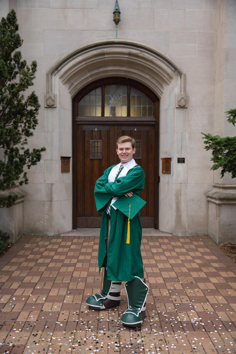 Caeden Hunter, who graduated from Michigan State University in the spring, portrayed Sparty for four years.
