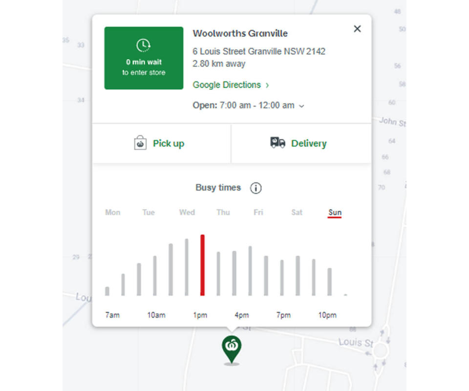 Woolworths' Q-Tracker screenshot. Source: Woolworths Group