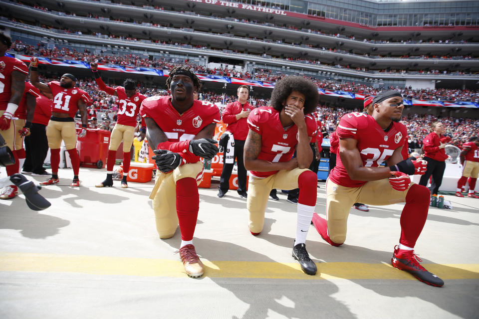 Colin Kaepernick pictured in October 2016. (Photo: Michael Zagaris via Getty Images)