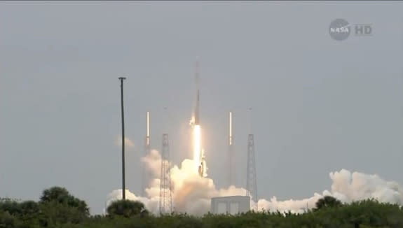 SpaceX's third Dragon space capsule mission launched to the International Space Station from Cape Canaveral on April 18, 2014.