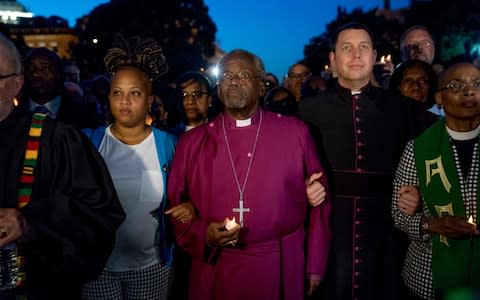 On Thursday Bishop Curry joined a demonstration at the White House 'intended to bring attention to political, moral and theological issues in America'. - Credit: Andrew Harnik/AP