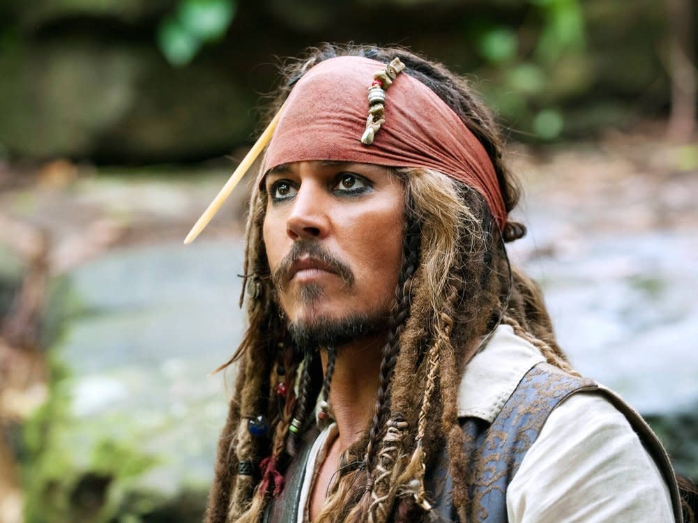 Johnny Depp als Jack Sparrow in "Pirates of the Caribbean - Fremde Gezeiten". (Bild: imago images/Mary Evans)