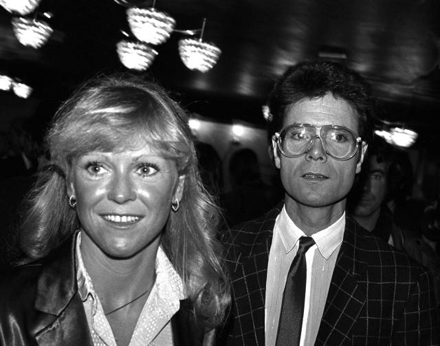 Cliff Richard with Sue Barker, she was one of the participants in Cliff's 1st Pro-Celebrity Tennis Tournament in December 1983.;    (Photo by Monitor Picture Library/Avalon/Getty Images)