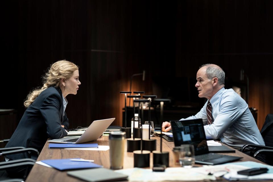 Nicole Kidman as Kaitlyn Meade and Michael Kelly as Byron Westfield in "Special Ops: Lioness."