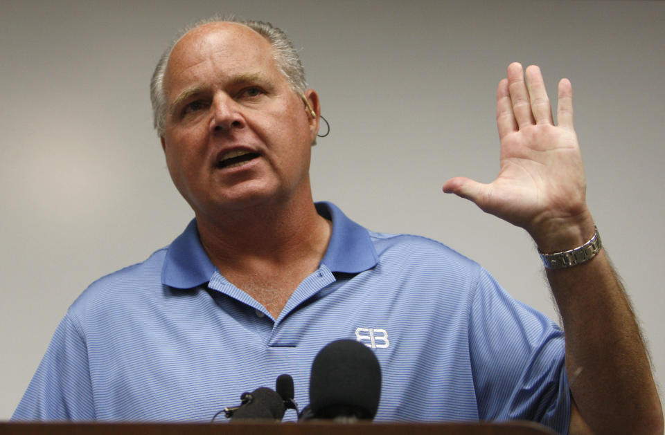 El locutor radial ultraconservador Rush Limbaugh. (AP)