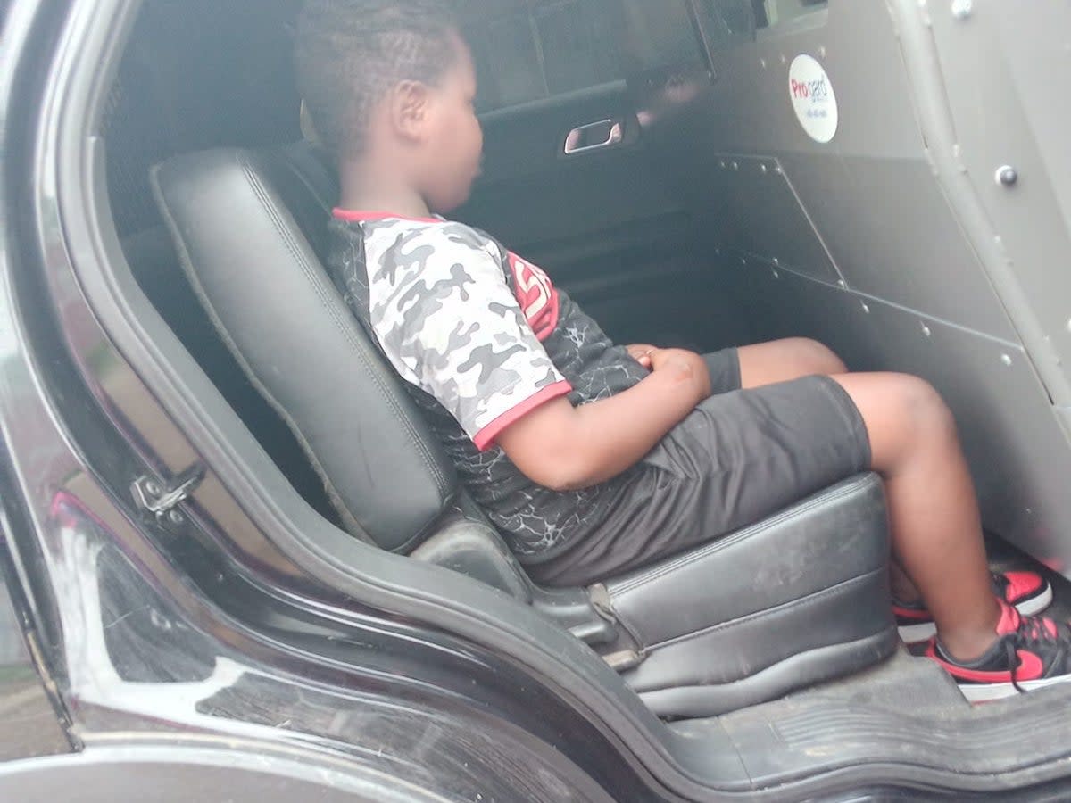 Latonya Eason slammed cops for detaining her 10-year-old son, Quantavious Eason, for urinating behind her car (Latonya Eason/Facebook)