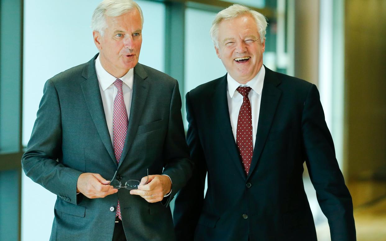 Michel Barnier and David Davis - Xinhua / Barcroft Media