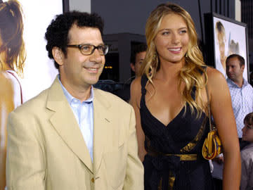Screenwriter Adam Brooks and Maria Sharapova at the Beverly Hills premiere of Universal Pictures' Wimbledon