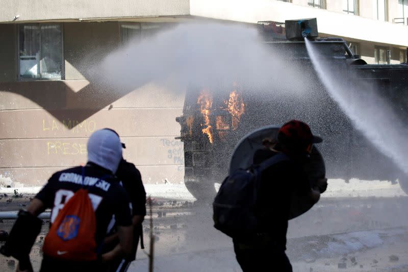 Protests against Chile's government in Santiago