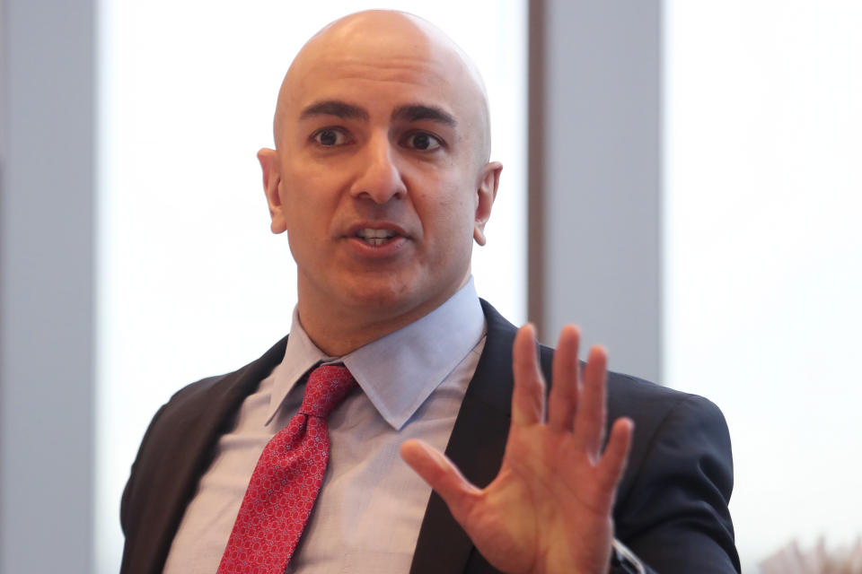 President of the Federal Reserve Bank on Minneapolis Neel Kashkari speaks during an interview in New York, U.S., March 29, 2019. REUTERS/Shannon Stapleton