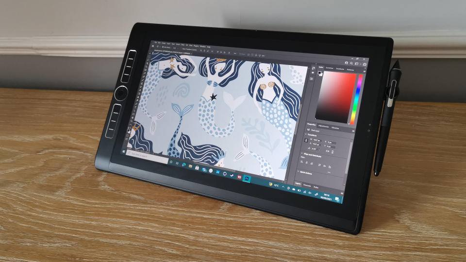 Side angled shot of the Wacom Mobile Studio Pro