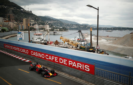 Formula One F1 - Monaco Grand Prix - Circuit de Monaco, Monte Carlo, Monaco - May 26, 2019 Red Bull's Max Verstappen in action during the race REUTERS/Benoit Tessier