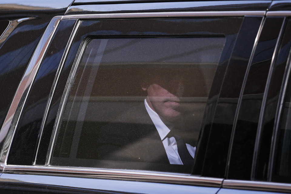 Hunter Biden departs federal court in Wilmington in a car.