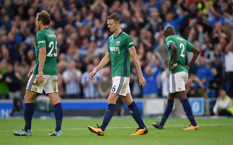 West Brom looked out of sorts and lacked intensity from the first minute during their 3-1 defeat at Brighton  - Credit: Daniel Hambury/PA