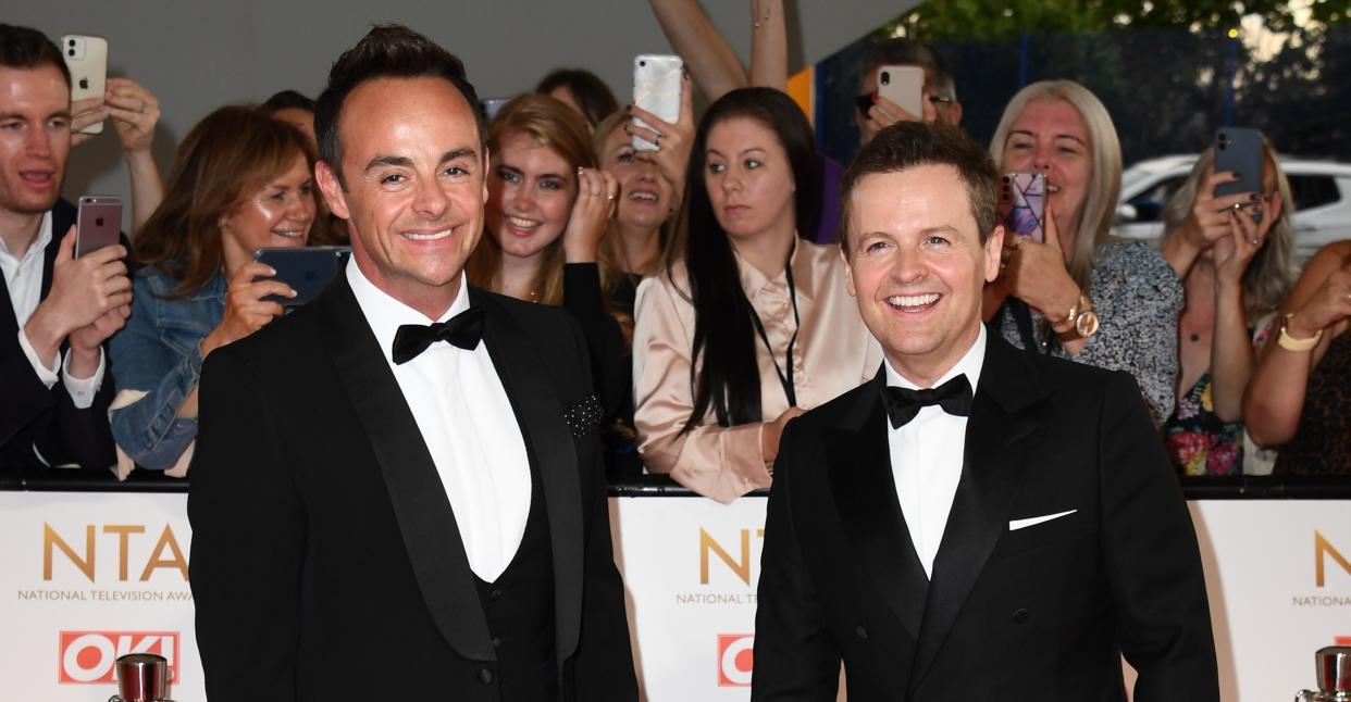 Ant and Dec on the red carpet at the National Television Awards 2021. (Getty Images)