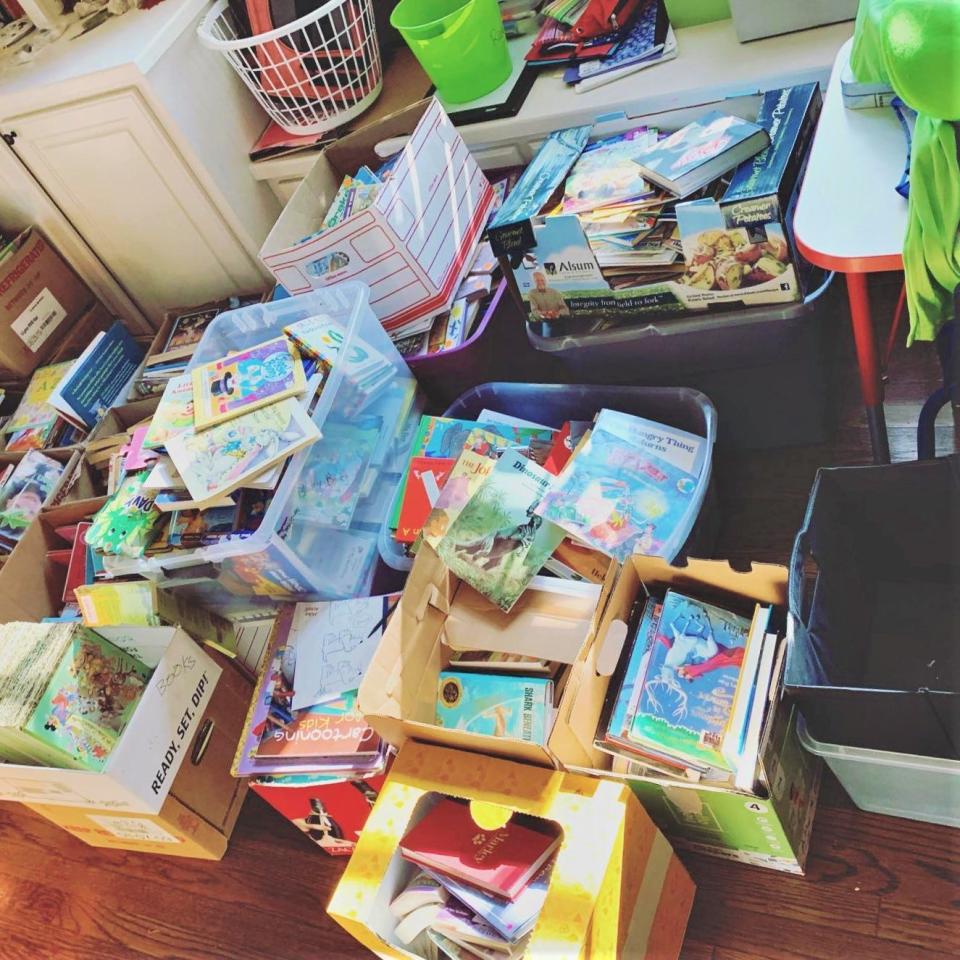 Starting in August, Dr. Manisha Shanbhag Patel's home begins to look more like a book warehouse in preparation for the annual Books for Boos Halloween book giveaway