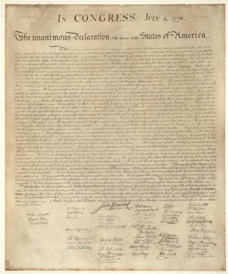 David Rubenstein has purchased several copies of The Declaration of Independence (produced in 1823) and places them on public display at prominent institutions including the National Archives and the Smithsonian Institution.