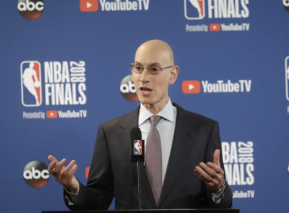 NBA commissioner Adam Silver has contract extended through 2023-24 season. (AP Photo)