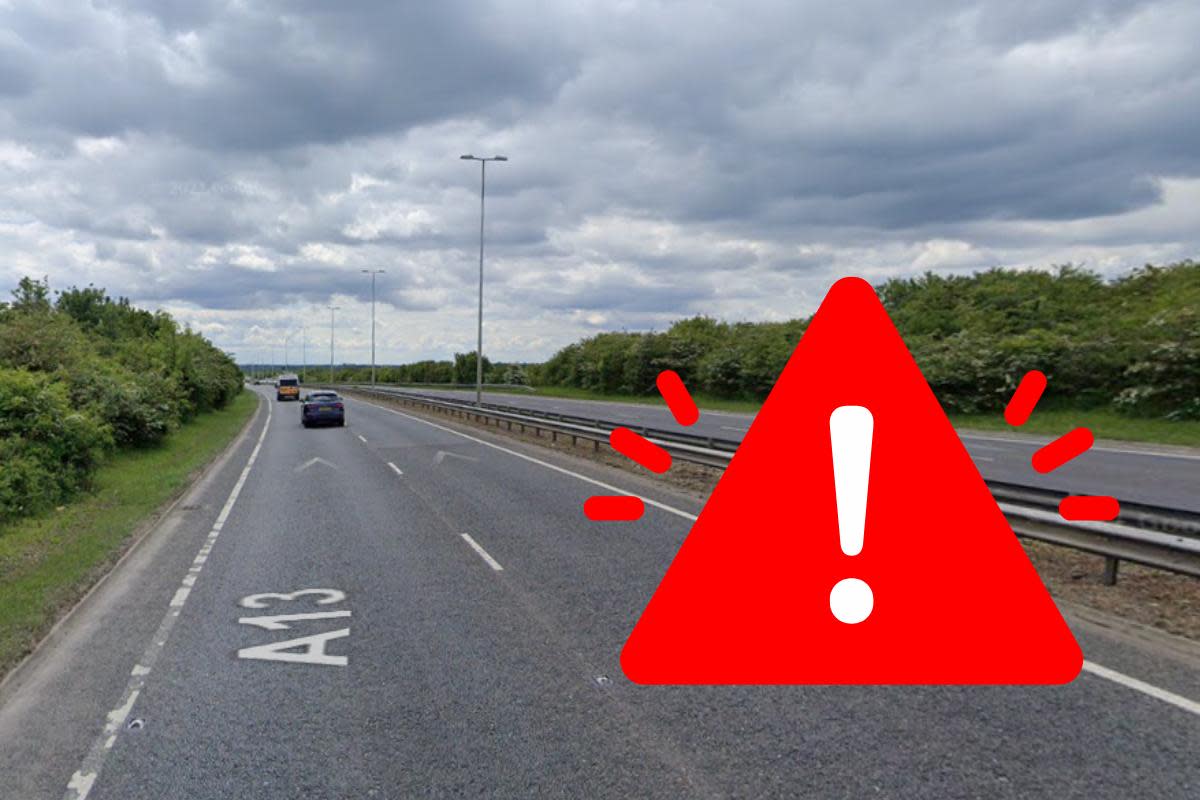 Crash - Severe delays on the A13 <i>(Image: Google Maps)</i>