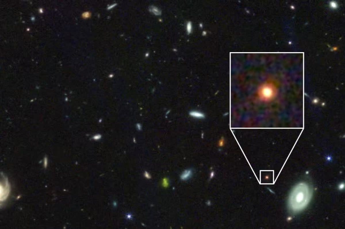 The GS-9209 galaxy as captured by the James Webb Space Telescope (G Brammer, C Williams, A Carnall)