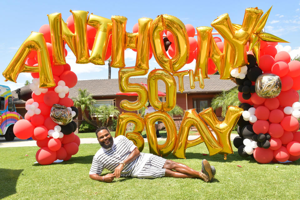 <p>Anthony Anderson had a socially distant drive-by 50th birthday party in Encino, California.</p>