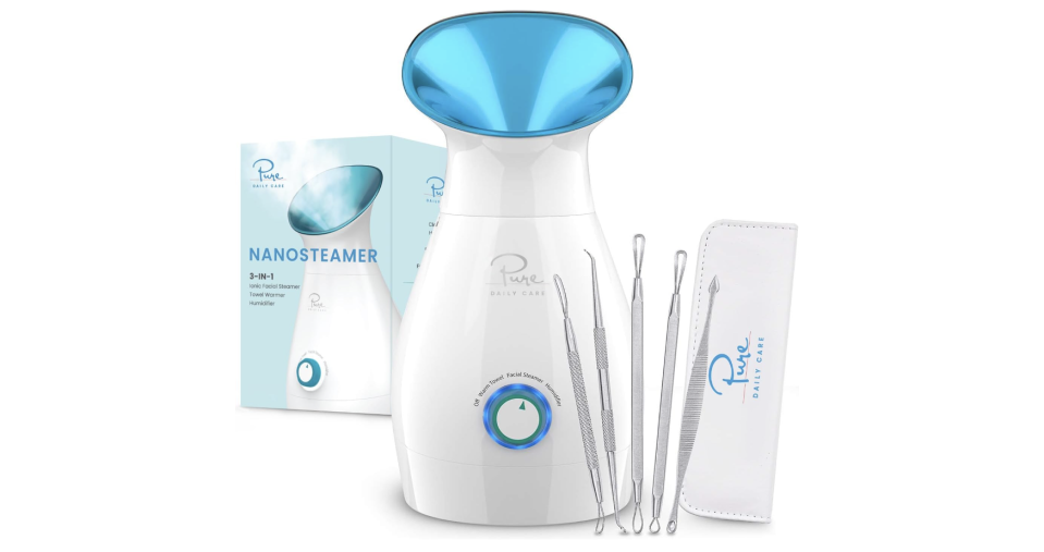 Vaporizador facial NanoSteamer nano iónico 3 en 1 grande. (Foto: Amazon)