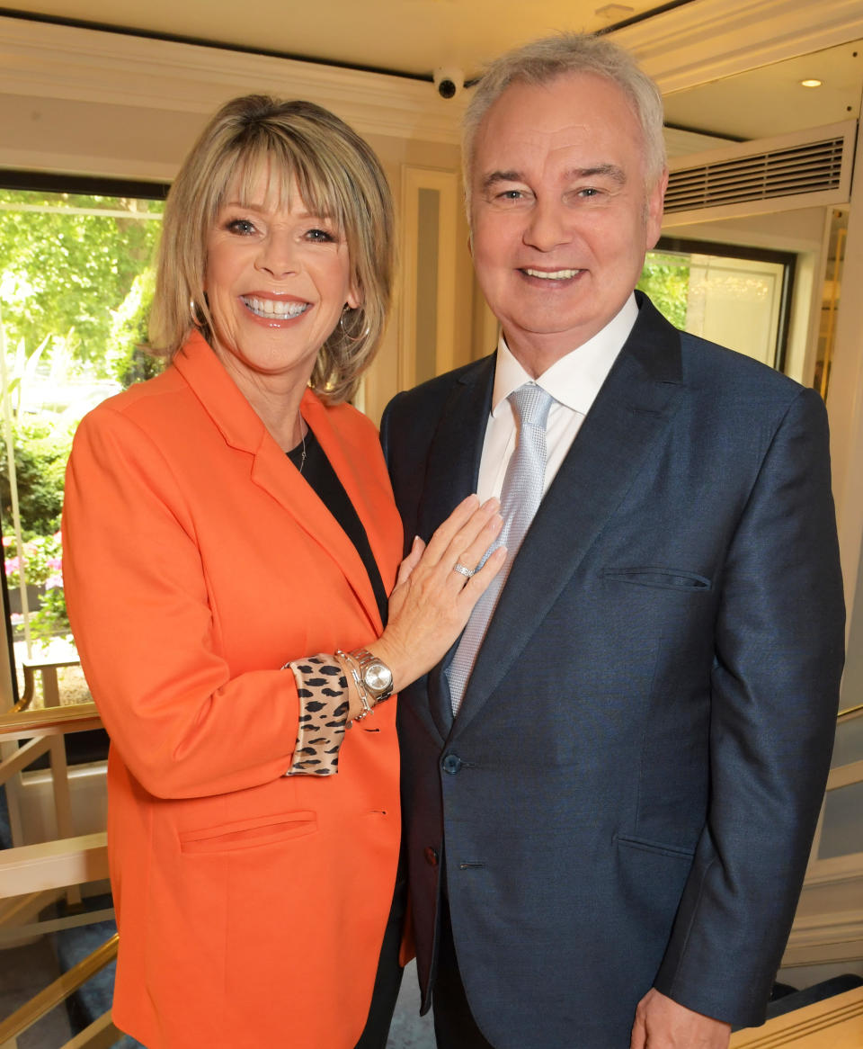 LONDON, ENGLAND - JULY 06: Ruth Langsford (L) and Eamonn Holmes attend The TRIC Awards 2022 at The Grosvenor House Hotel on July 06, 2022 in London, England. (Photo by David M. Benett/Dave Benett/Getty Images)