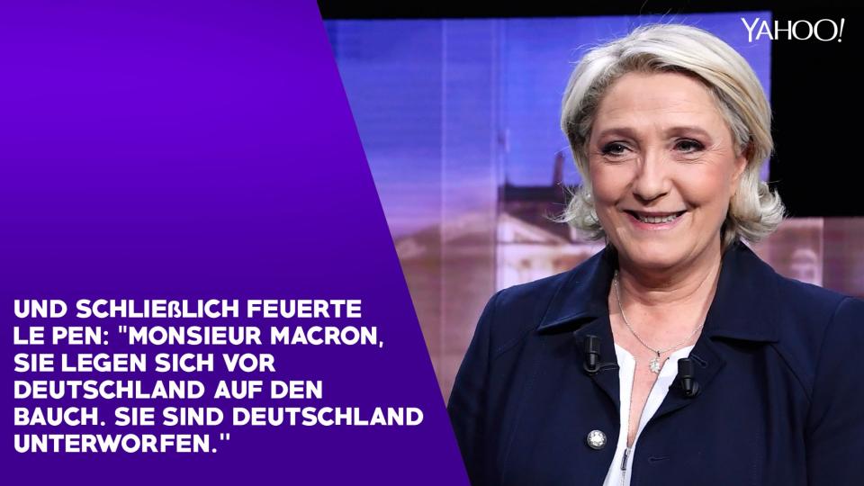 Harter Schlagabtausch: So verlief das finale TV-Duell zwischen Macron und Le Pen