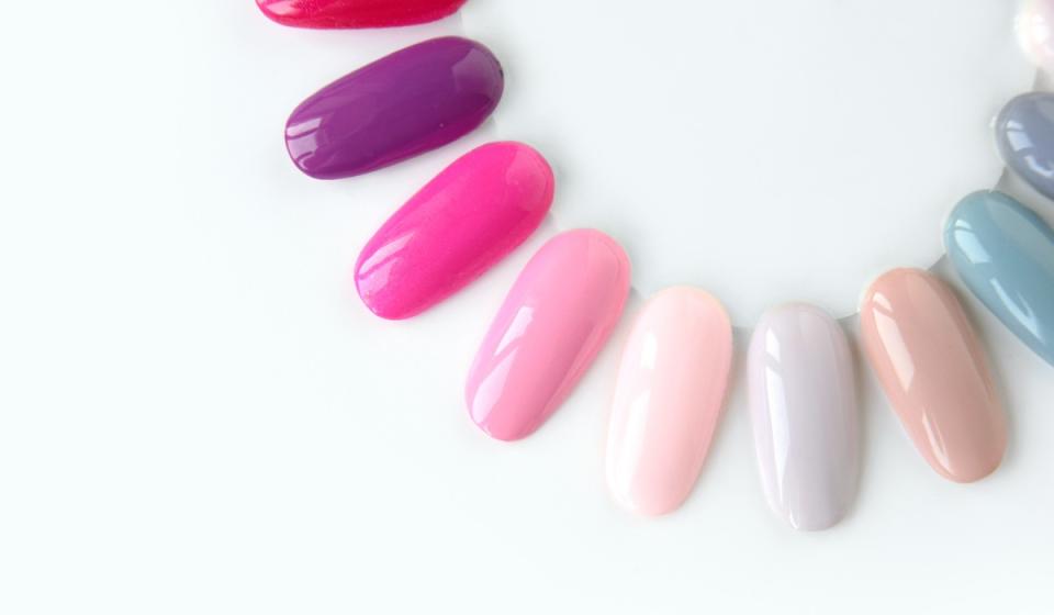 Different colors of gel nail polish