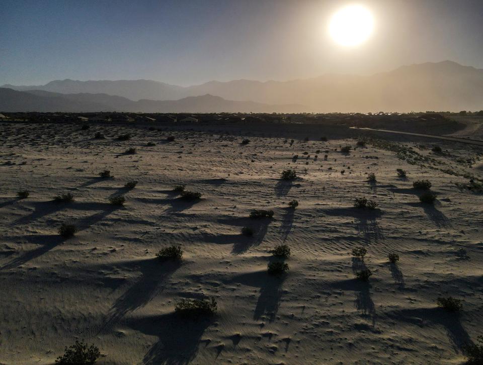 Land west of Bob Hope Drive and south of Ramon Road and north of Dinah Shore Drive is seen Friday, Sept. 29, 2023. The land is being considered for annexation by Rancho Mirage officials for future development.