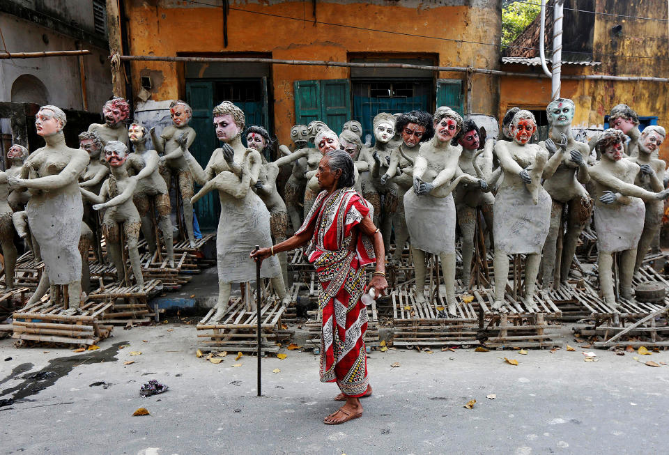 Ahead of the Kali Puja festival in Kolkata, India