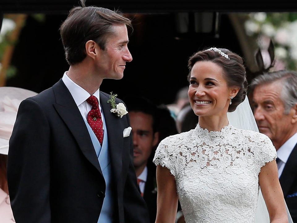 Pippa Middleton and James Matthews on their wedding day.