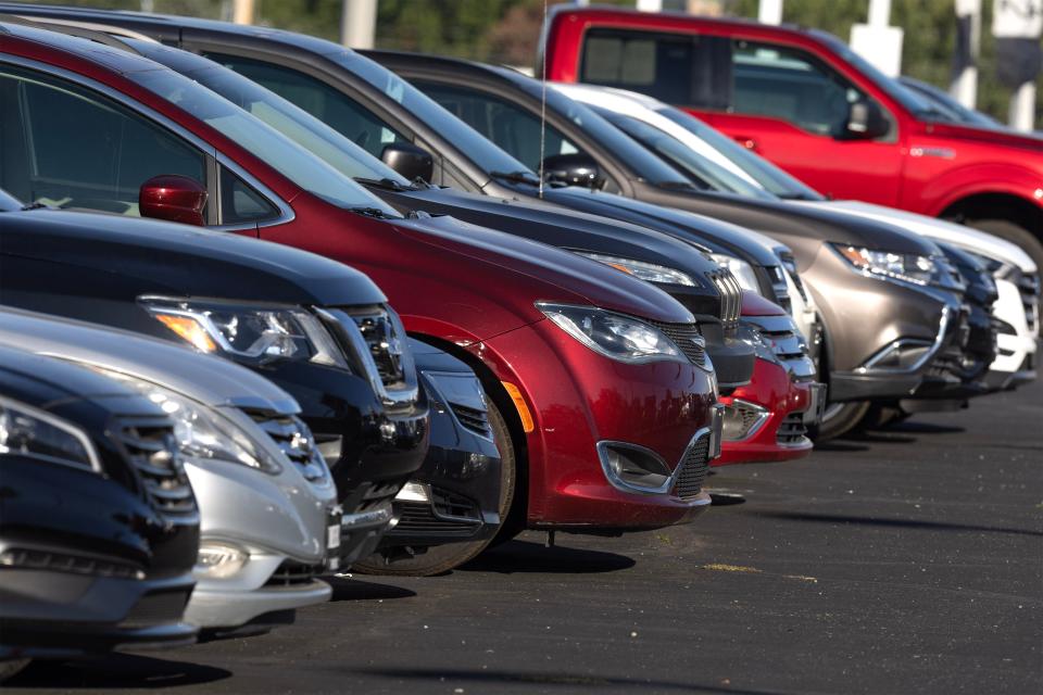 Used cars are shown at Diehl's Automotive on Lincoln Way E in Perry Township.