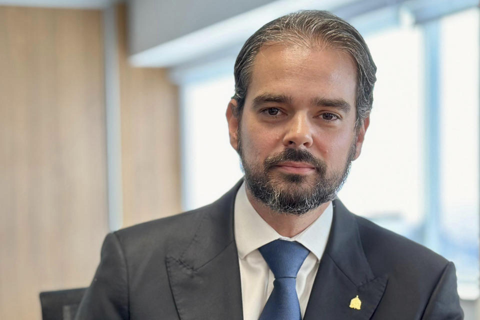 This undated photo provided by Interpol shows Brazilian police official Valdecy Urquiza. Urquiza won a crucial vote of confidence Tuesday, June 25, 2024, toward becoming the next head of Interpol, the international police body, and its first non-Western chief after its executive committee selected him as its preferred candidate. (Interpol via AP)