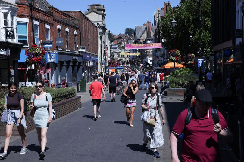 Lincoln High Street on a sunny day