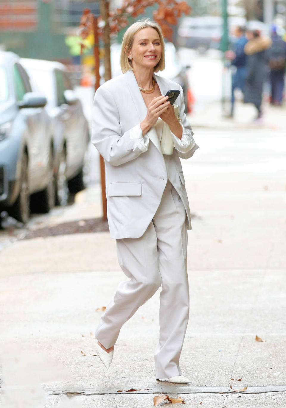 Naomi Watts arrives at ABC studios for “Good Morning America” in New York City on March 24, 2022. - Credit: Christopher Peterson / SplashNew